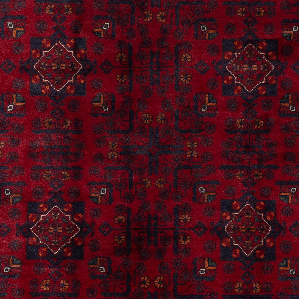 Afghan Teppich - Kunduz - 236 x 167 cm - dunkelrot