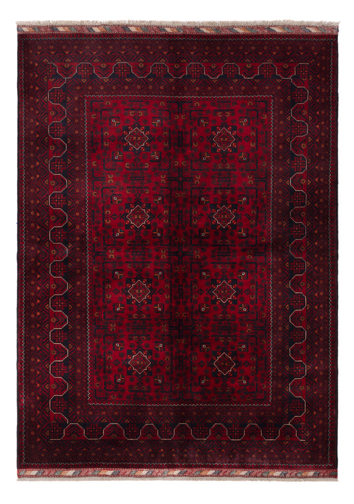Afghan Teppich - Kunduz - 244 x 170 cm - dunkelrot