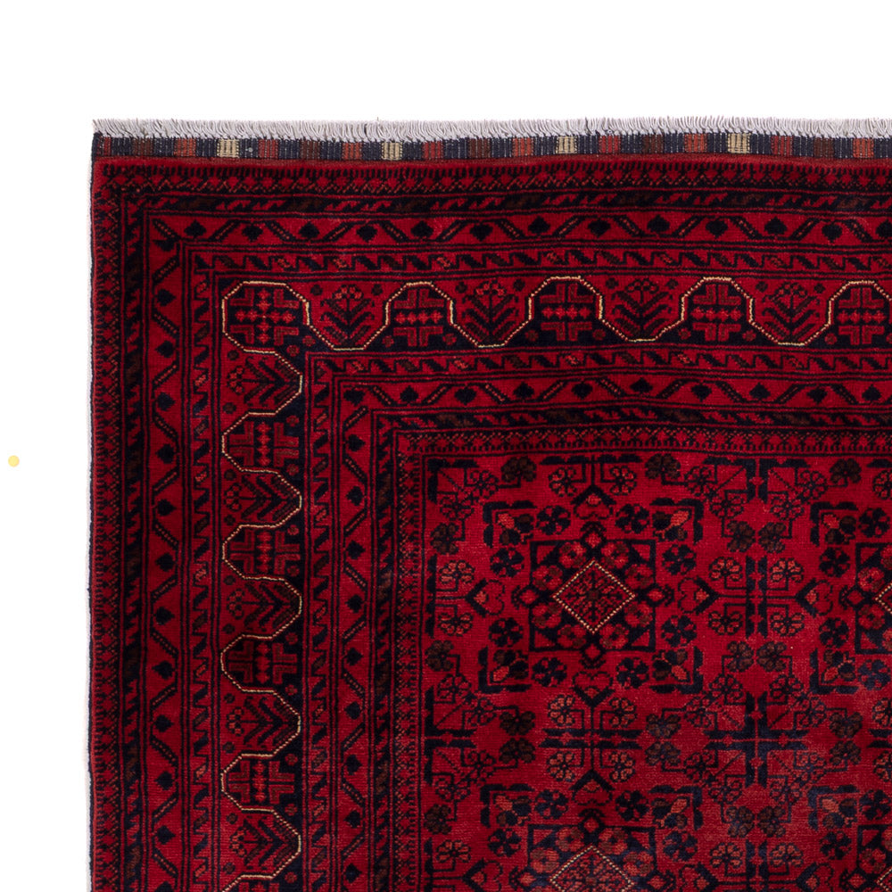 Afghan Teppich - Kunduz - 237 x 175 cm - dunkelrot