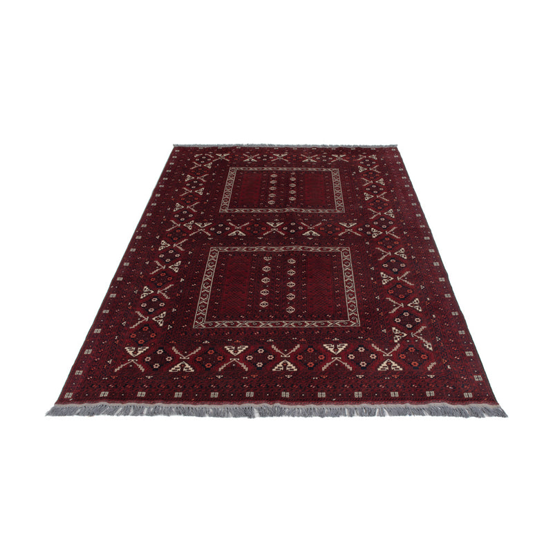 Afghan Teppich - 254 x 156 cm - dunkelrot
