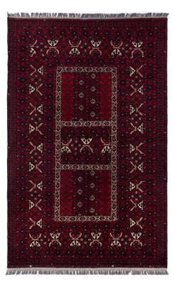Afghan Teppich - 240 x 152 cm - dunkelrot