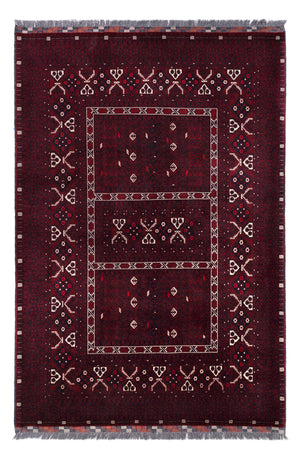 Afghan Teppich - 245 x 167 cm - dunkelrot