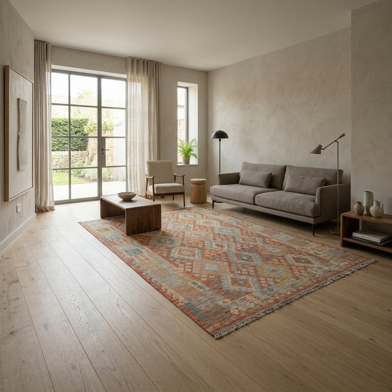 Kilim Maimana Tapijt 200x300cm - Wollen tapijt