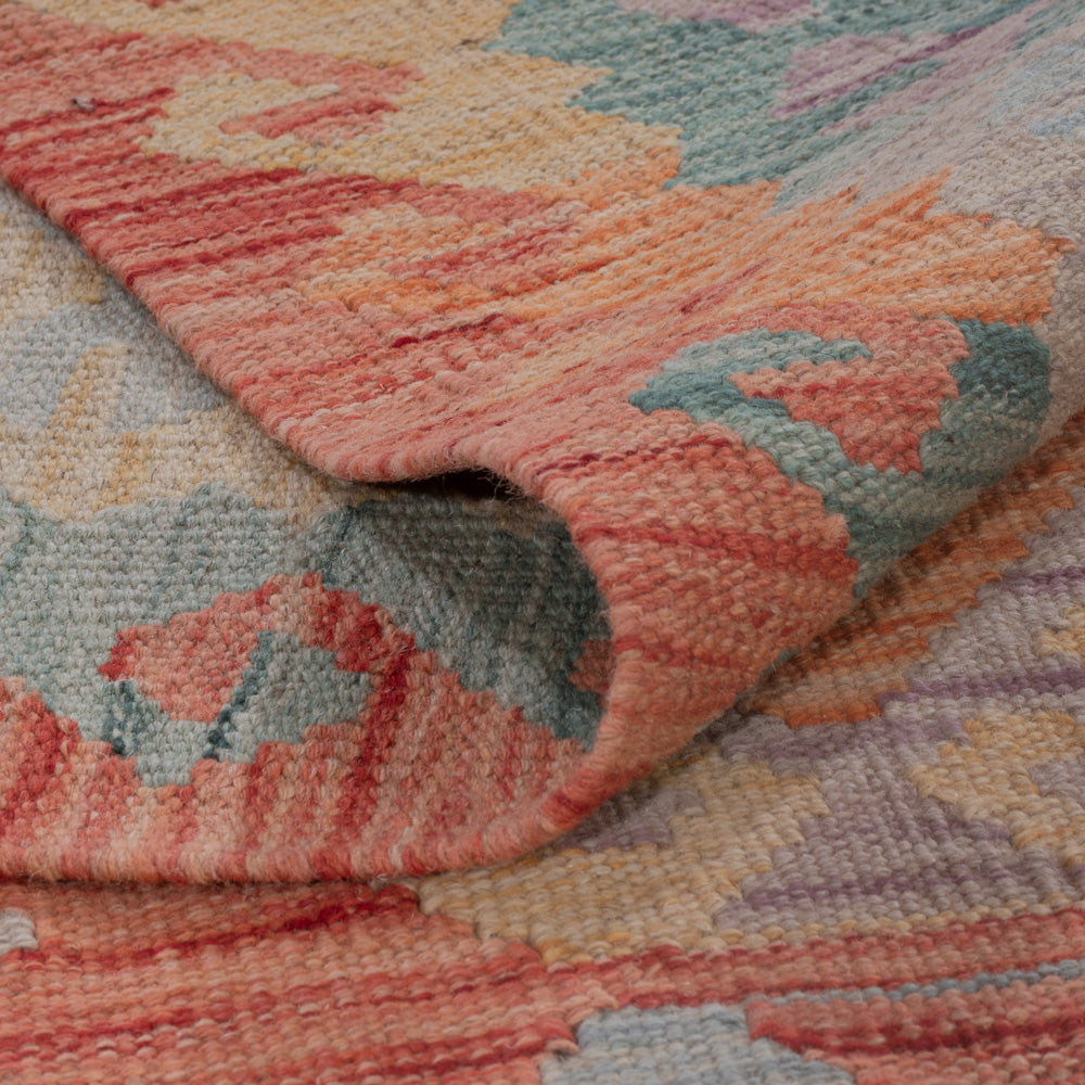 Kelim Teppich - Splash - 190 x 152 cm - mehrfarbig