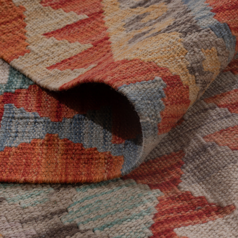 Kelim Teppich - Splash - 200 x 154 cm - mehrfarbig