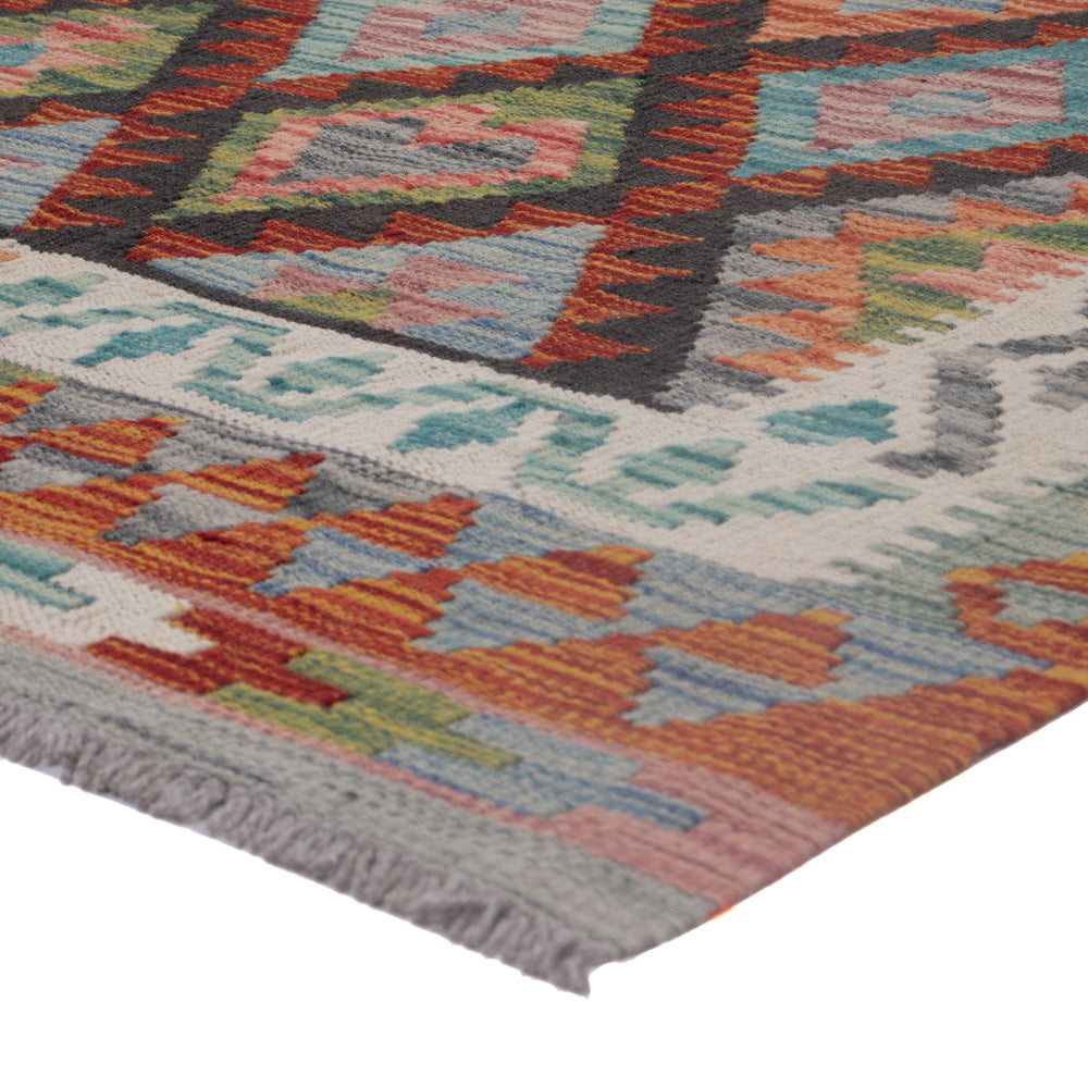 Kelim Teppich - Splash - 196 x 155 cm - mehrfarbig