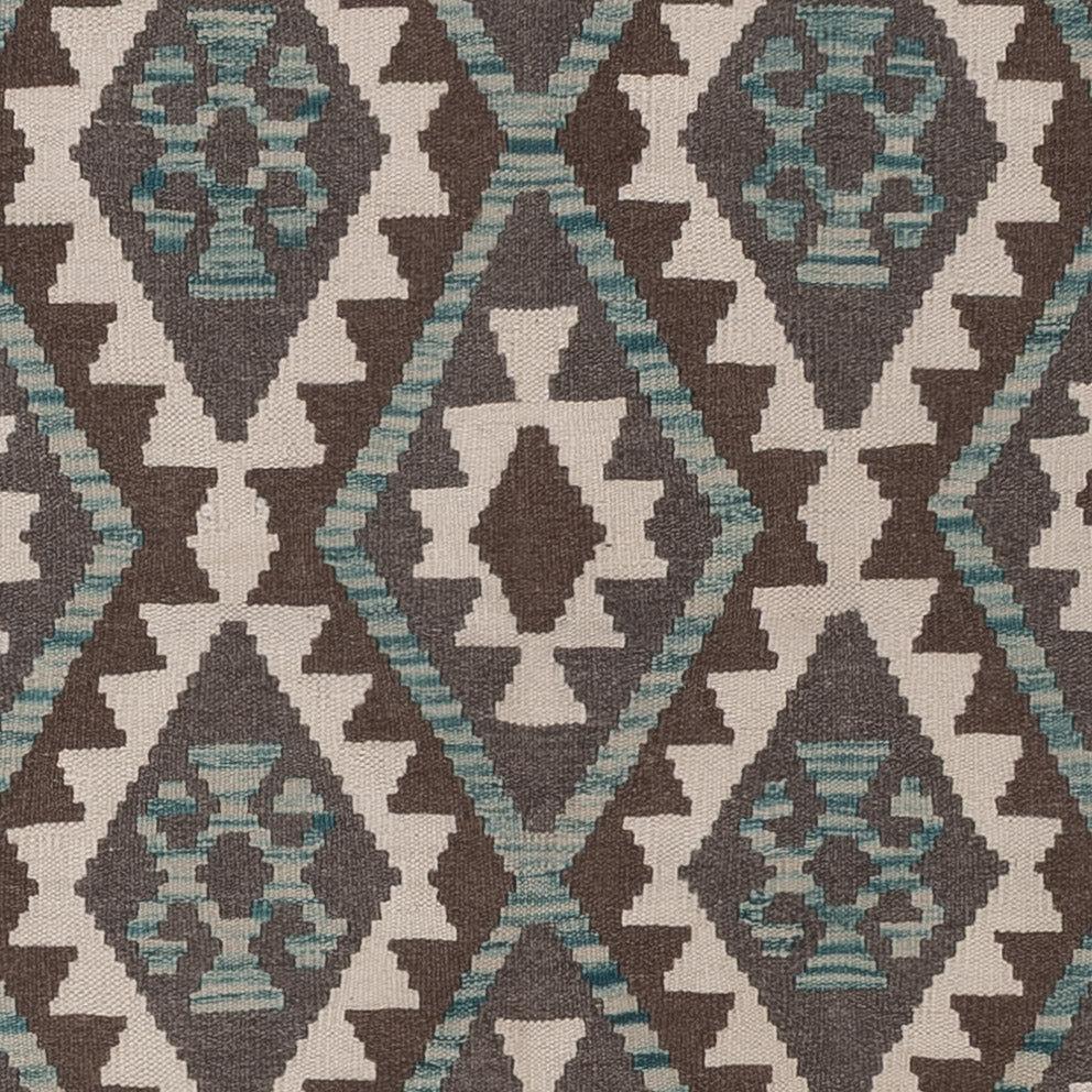 Kelim Teppich - Splash - 286 x 206 cm - dunkelgrau