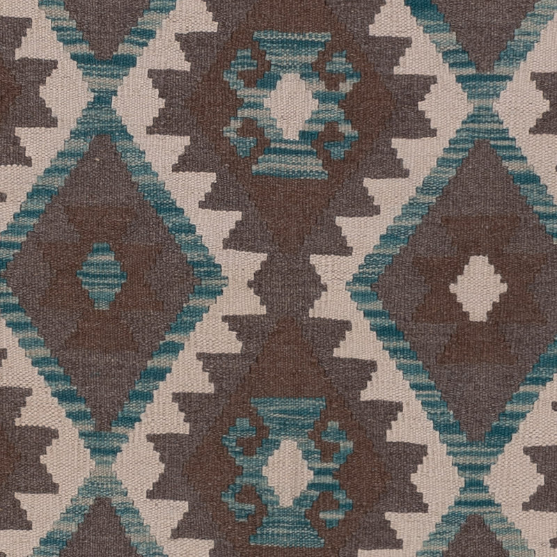 Kelim Teppich - Splash - 194 x 155 cm - dunkelgrün