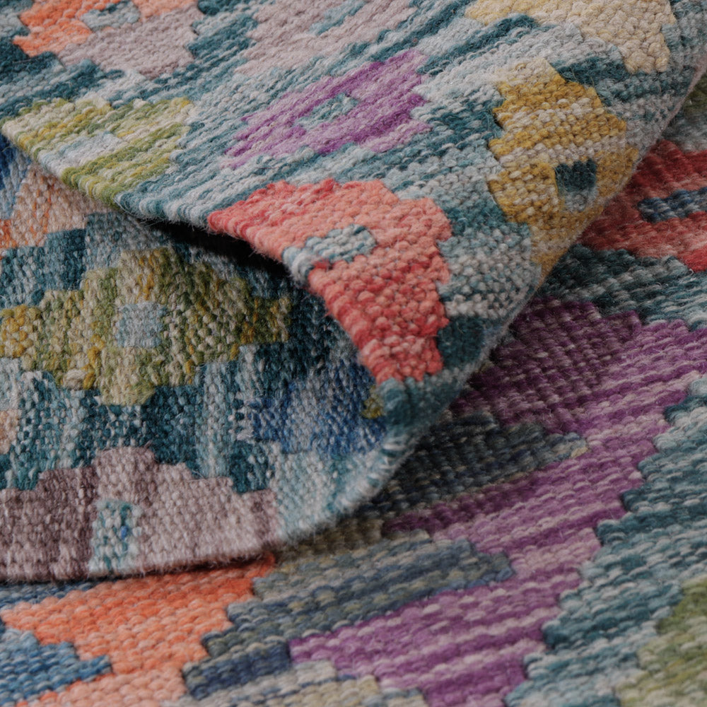 Kelim tapijt - Splash - 128 x 84 cm - veelkleurig