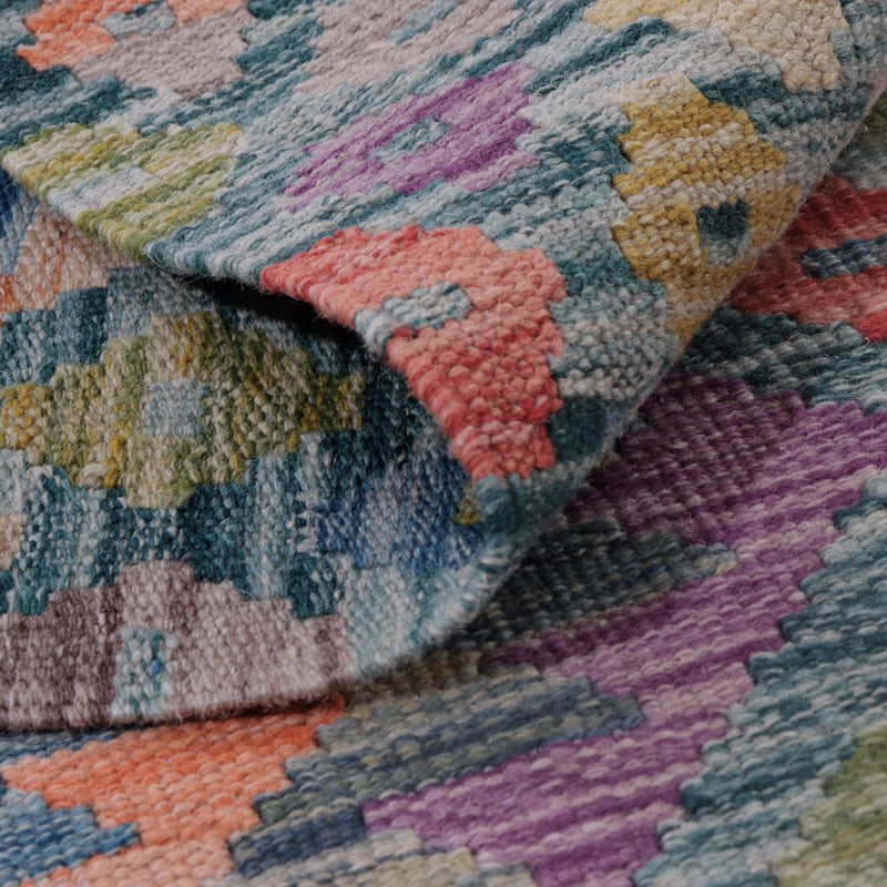 Kelim tapijt - Splash - 128 x 84 cm - veelkleurig