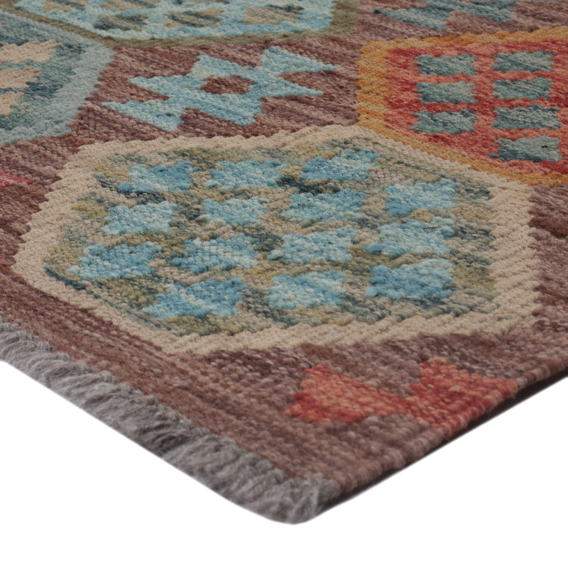 Kelim tapijt - Splash - 126 x 89 cm - veelkleurig