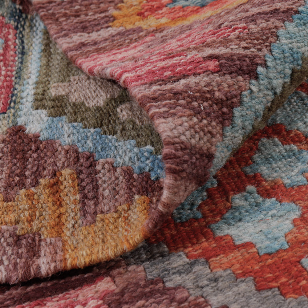 Kelim tapijt - Splash - 126 x 89 cm - veelkleurig