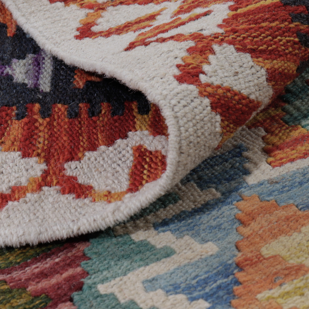 Kelim tapijt - Splash - 132 x 85 cm - veelkleurig