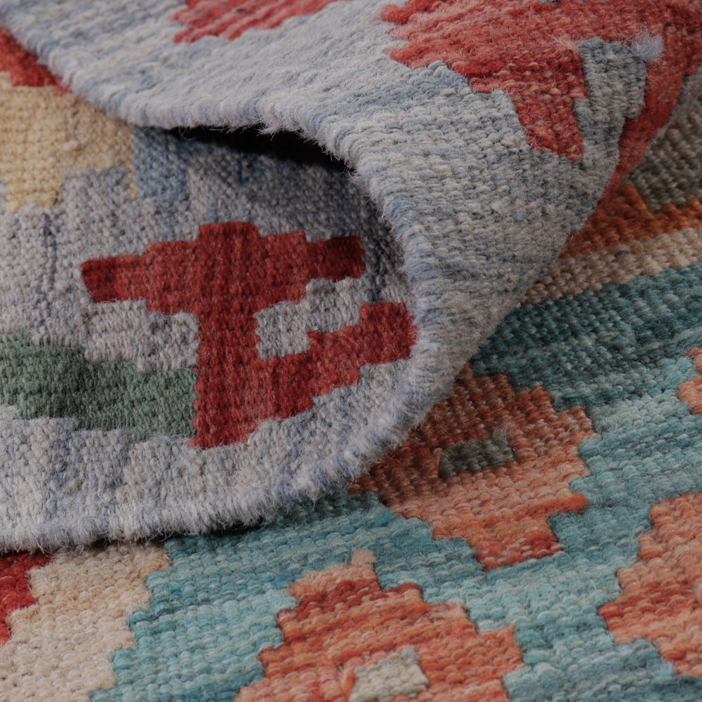 Kelim tapijt - Splash - 128 x 85 cm - veelkleurig