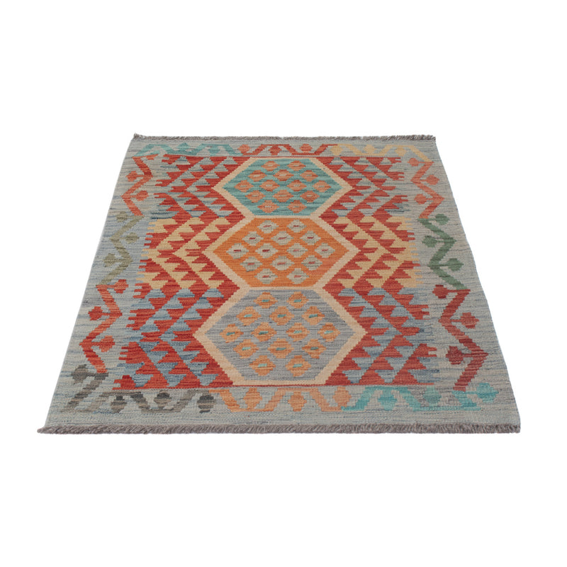 Kelim tapijt - Splash - 128 x 85 cm - veelkleurig