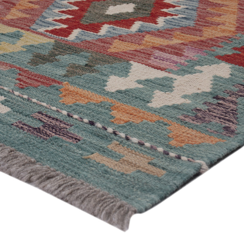 Kelim tapijt - Splash - 127 x 74 cm - veelkleurig