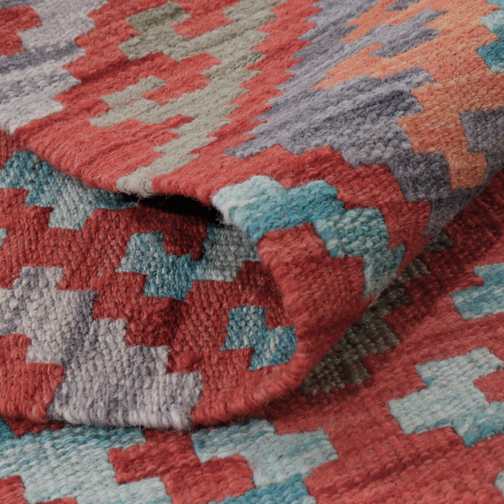 Kelim tapijt - Splash - 130 x 79 cm - veelkleurig