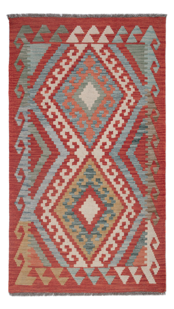 Kelim tapijt - Splash - 140 x 80 cm - veelkleurig