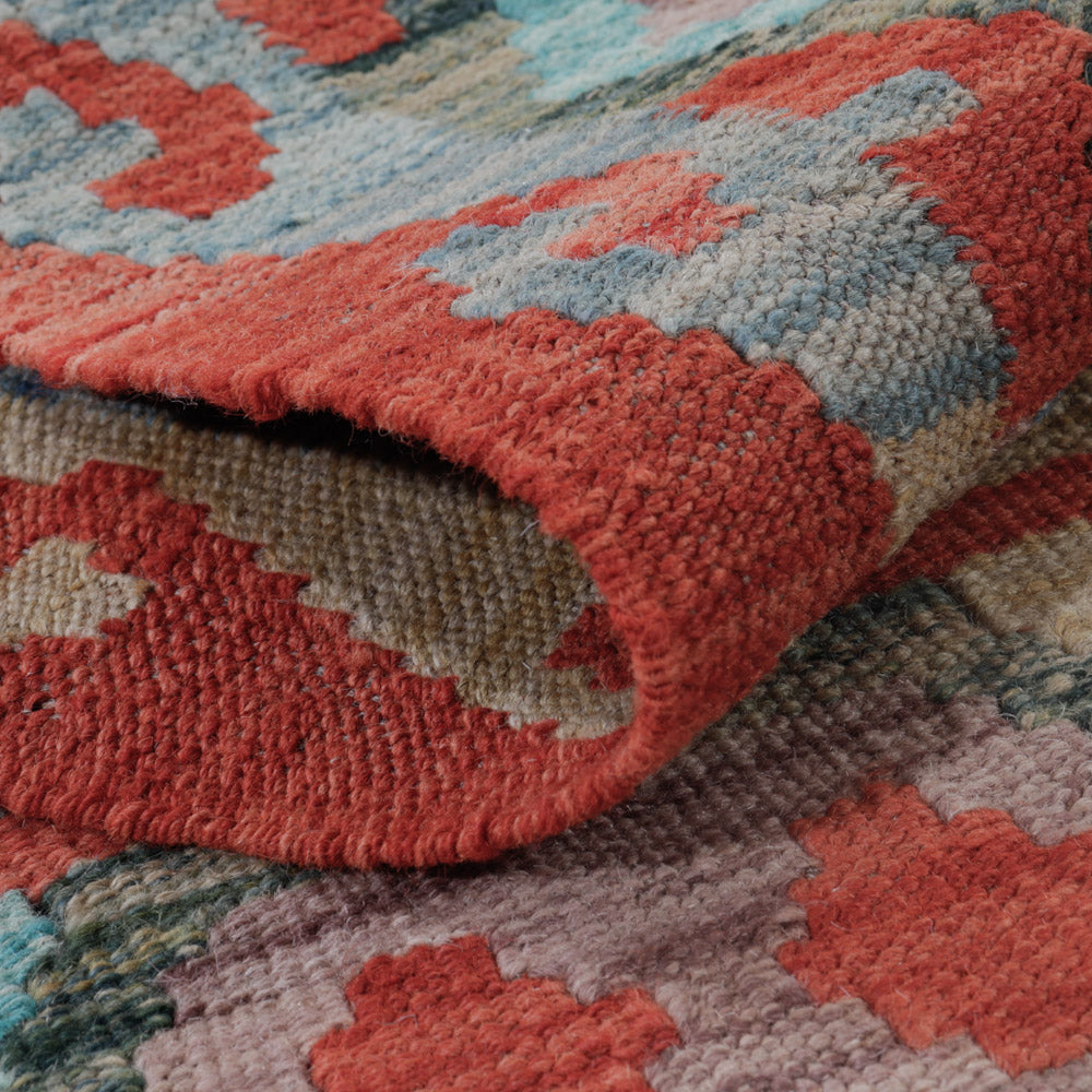 Kelim tapijt - Splash - 124 x 72 cm - veelkleurig