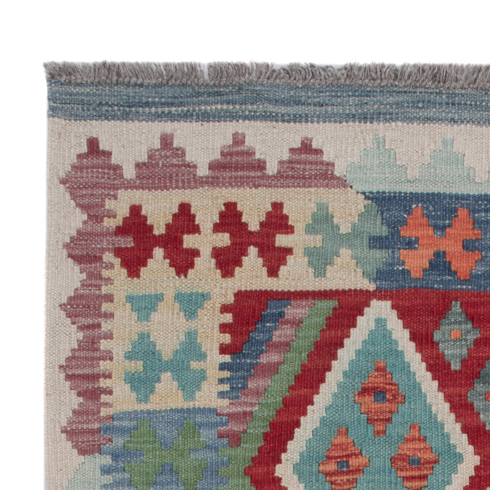 Kelim tapijt - Splash - 131 x 85 cm - veelkleurig