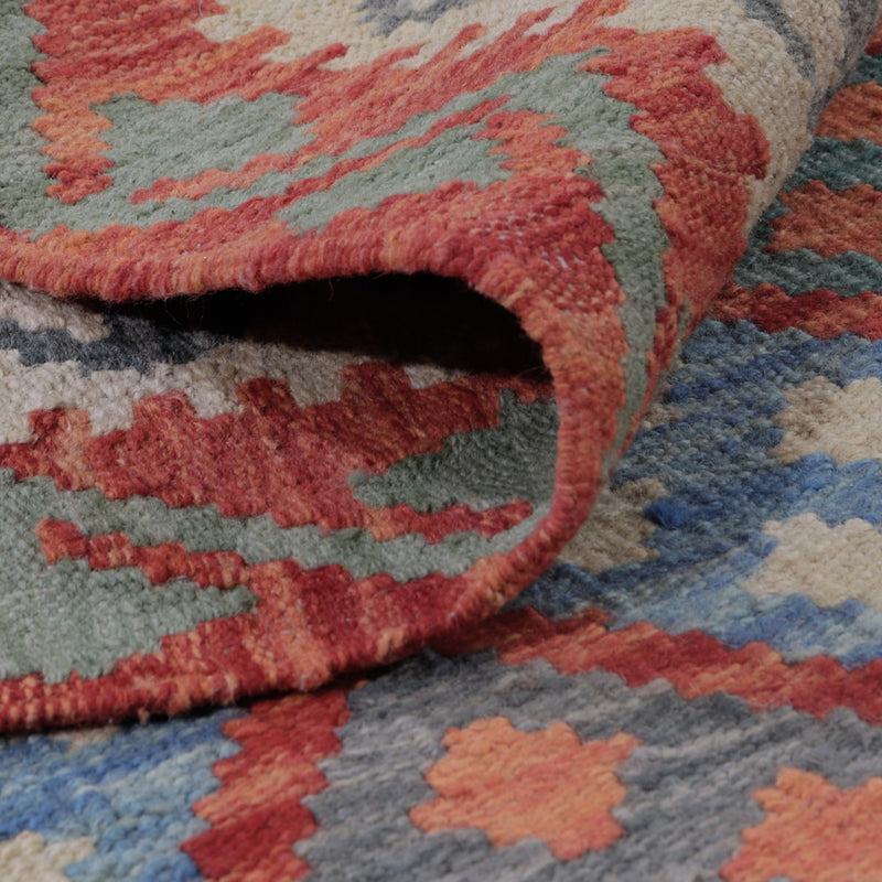 Kelim tapijt - Splash - 126 x 100 cm - veelkleurig