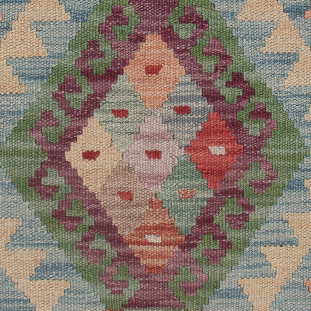 Kelim tapijt - Splash - 128 x 89 cm - veelkleurig