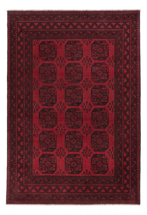 Afghan Teppich - Filpa - 288 x 197 cm - dunkelrot