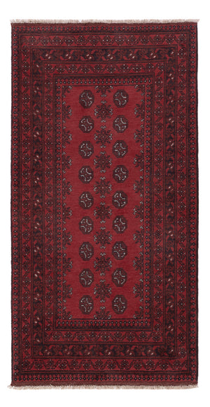 Läufer Afghan - Filpa - 194 x 99 cm - dunkelrot