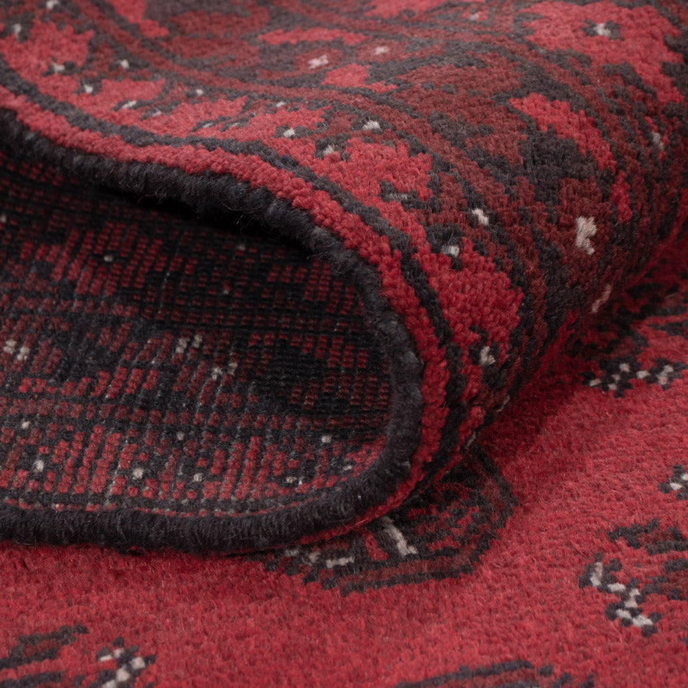 Läufer Afghan - Filpa - 197 x 101 cm - dunkelrot