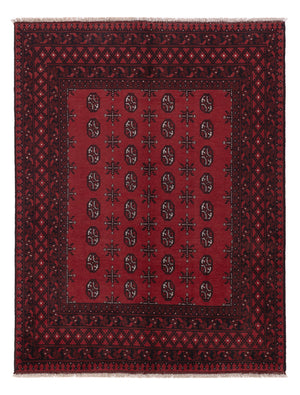 Afghan Teppich - Filpa - 199 x 149 cm - dunkelrot