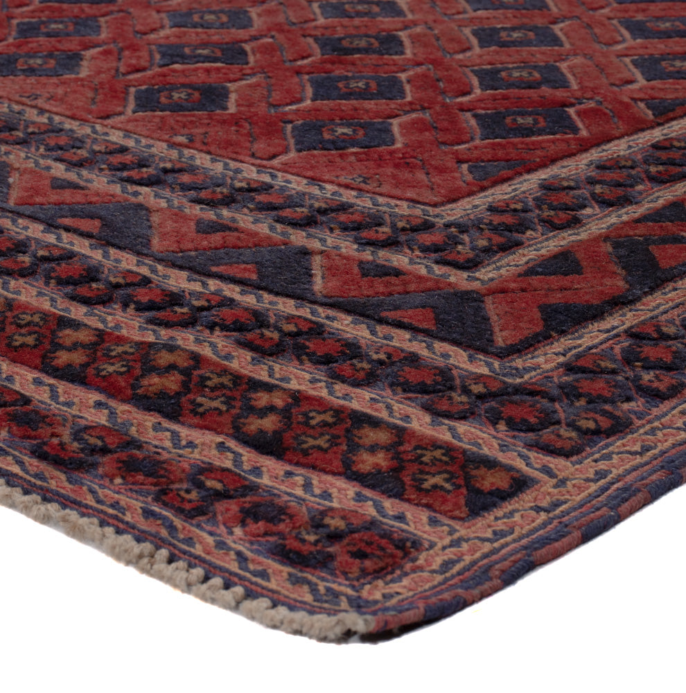 Kelim Teppich - Oriental sonderform  - 184 x 158 cm - dunkelrot