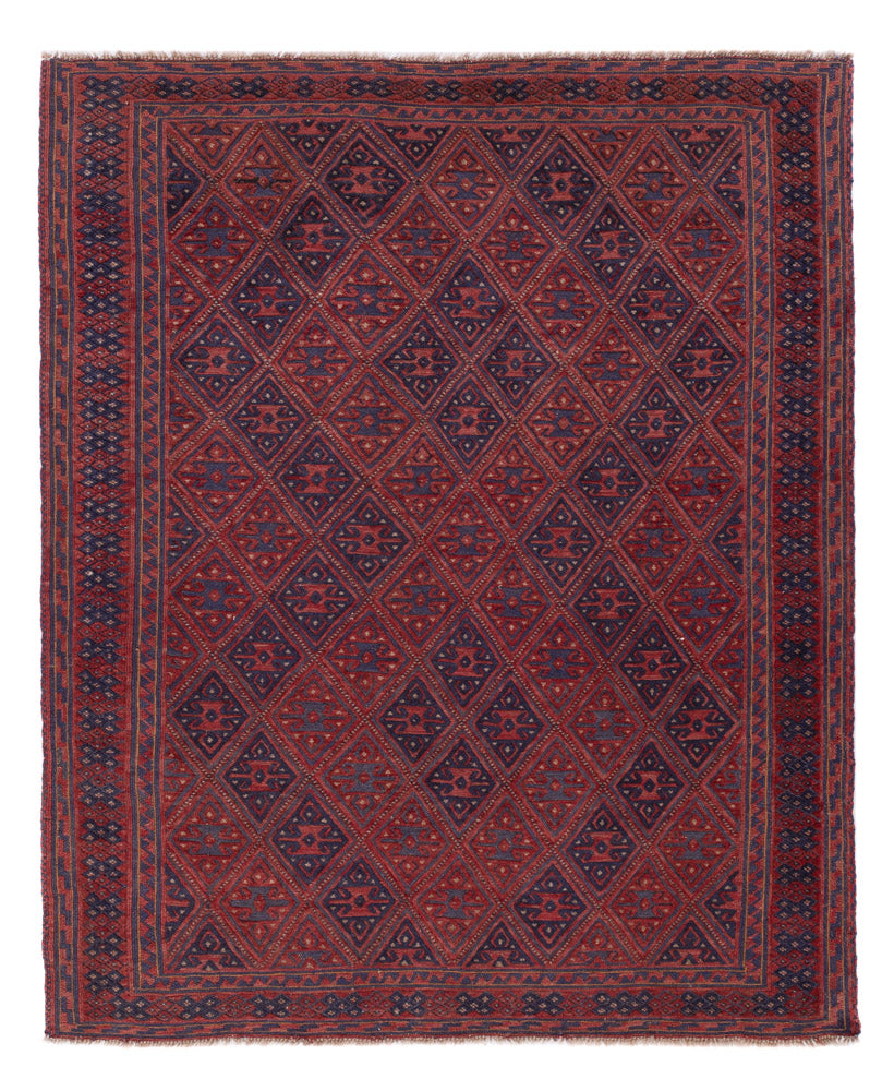 Kelim Teppich - Oriental - 194 x 159 cm - dunkelrot
