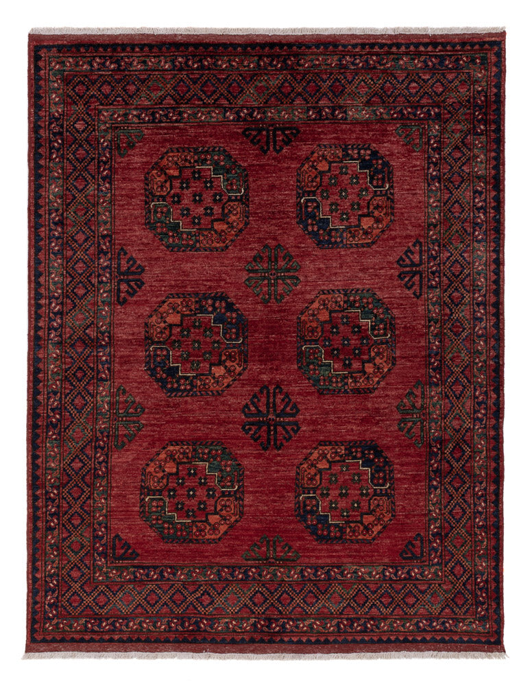 Afghan Teppich - 202 x 155 cm - rot