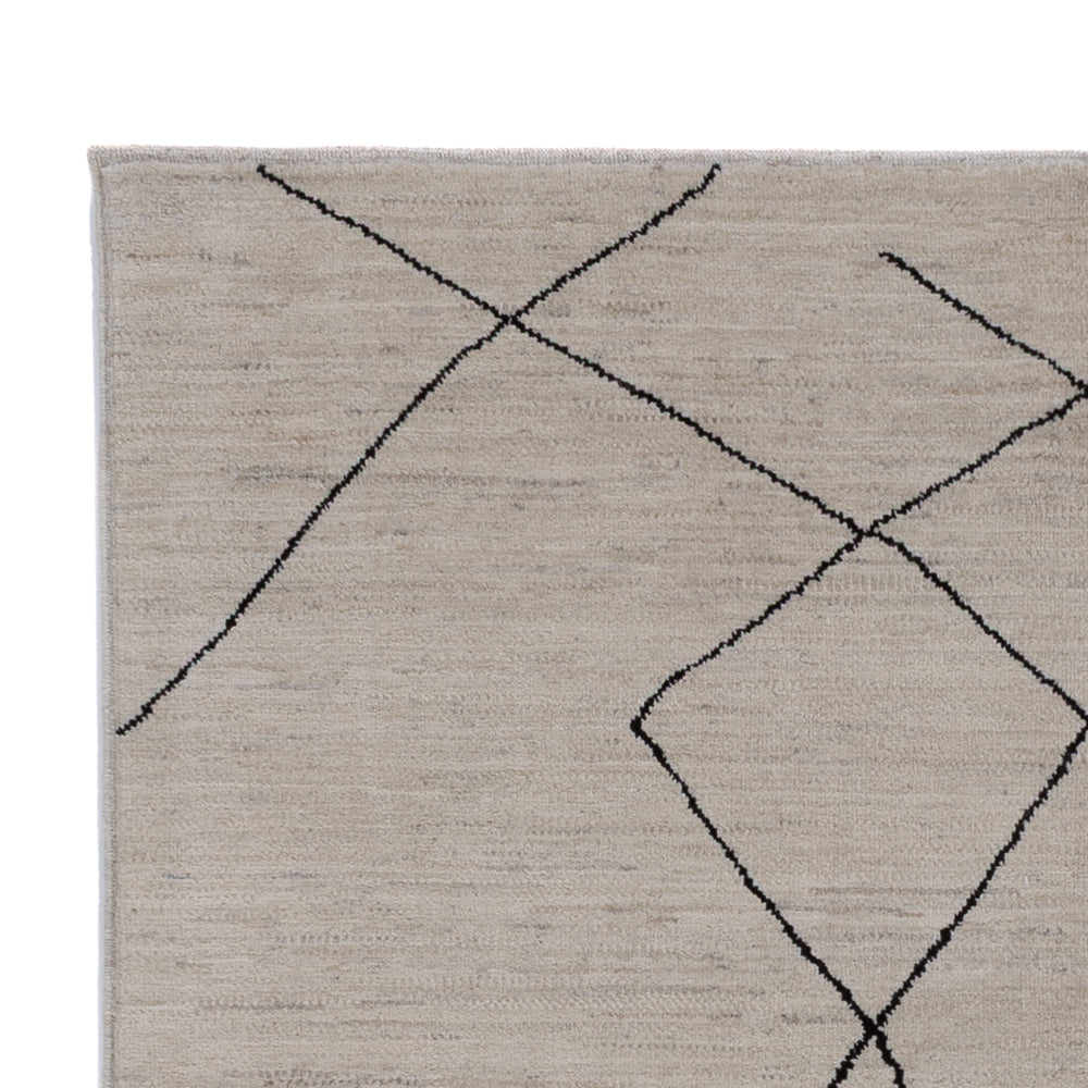 Berber tapijt - 204 x 150 cm - lichtgrijs