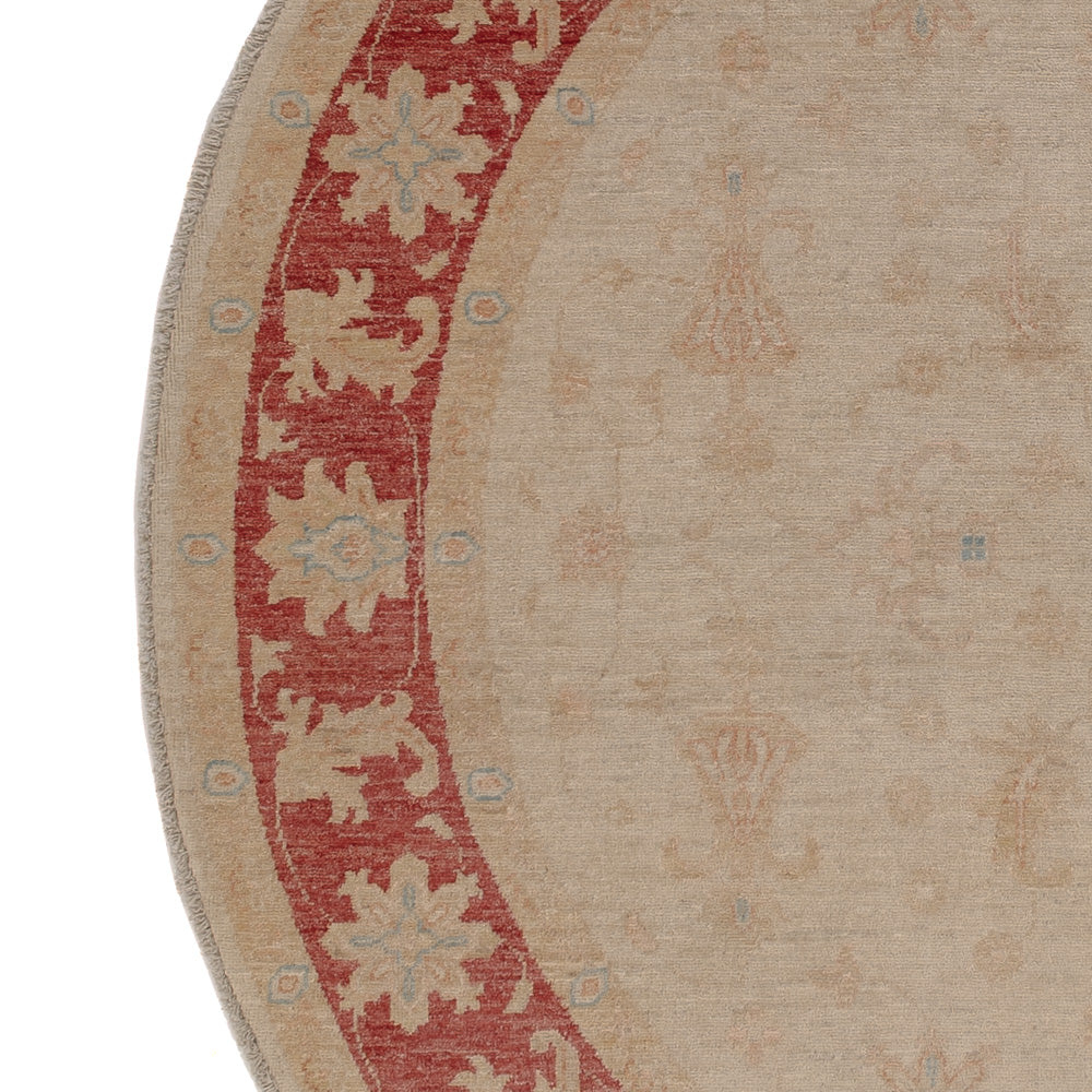 Ziegler tapijt rond  - 206 x 199 cm - licht beige