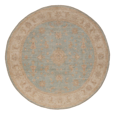 Ziegler tapijt rond  - 202 x 200 cm - lichtblauw
