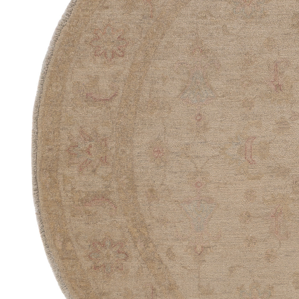 Ziegler Teppich rund  - 152 x 150 cm - hellbeige