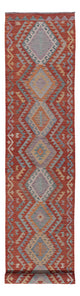 Kilim Maimana Tapijt 404x80cm - Wollen tapijt