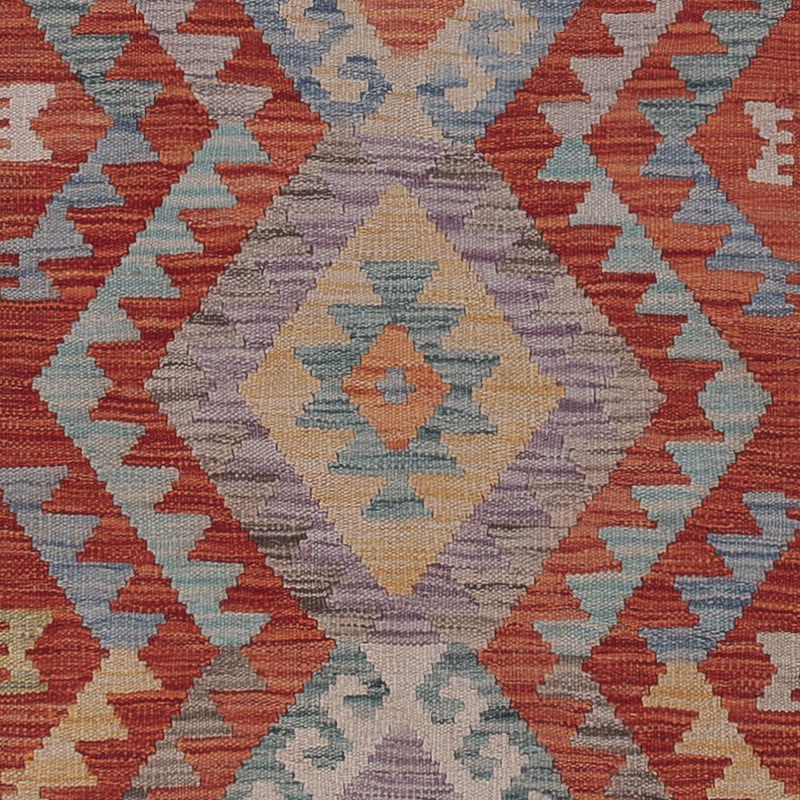 Läufer Kelim - Splash - 404 x 80 cm - mehrfarbig