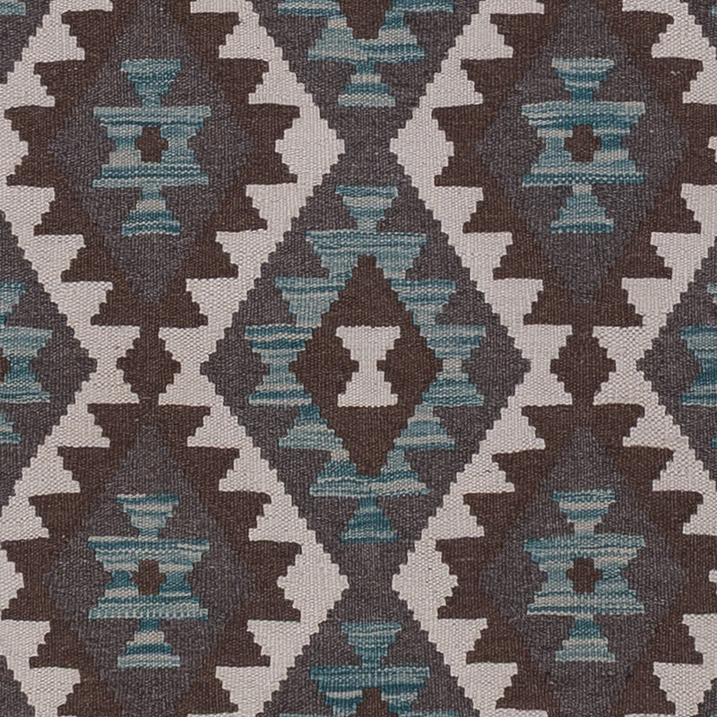 Läufer Kelim - Splash - 298 x 82 cm - dunkelgrün