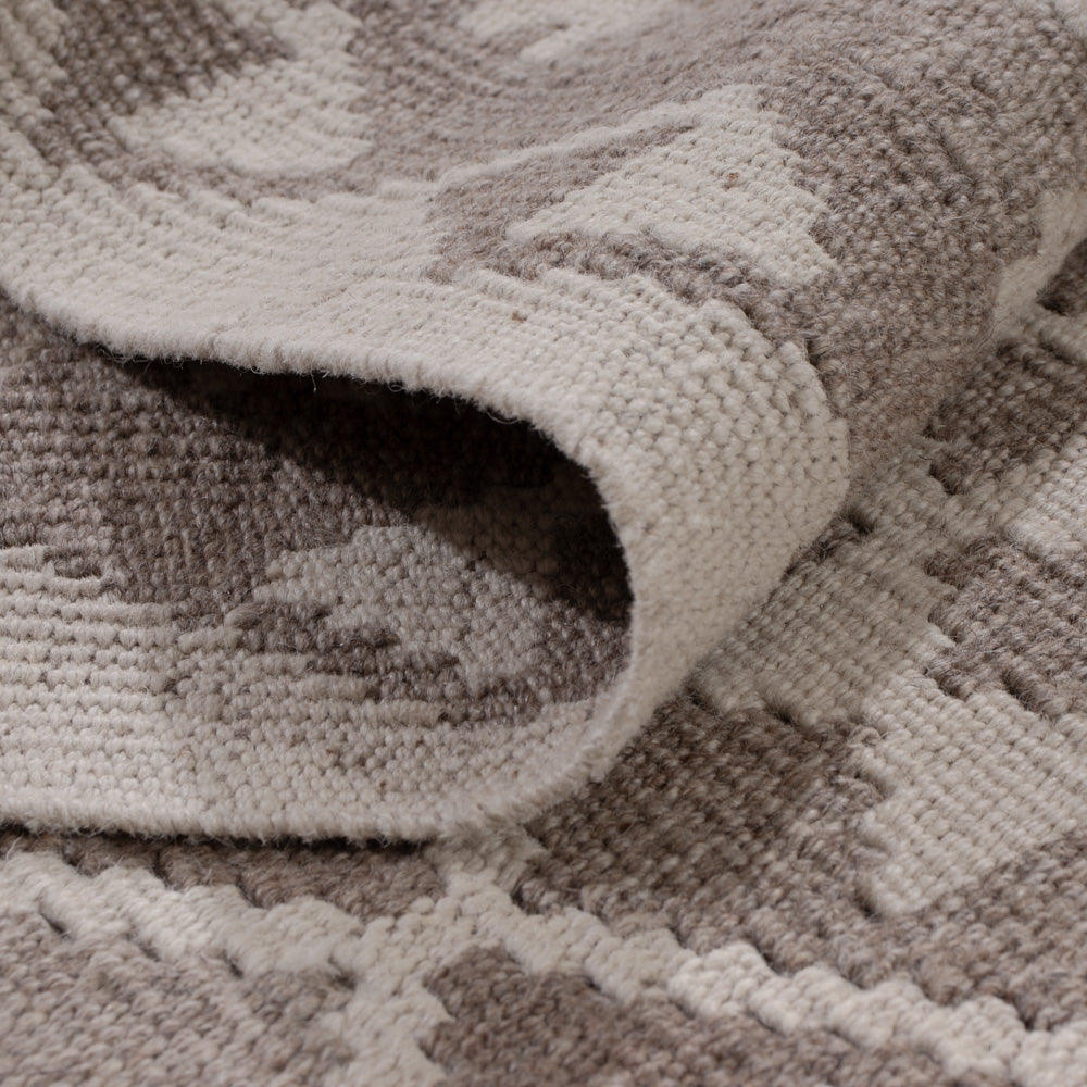 Läufer Kelim - Splash - 393 x 81 cm - dunkelgrau