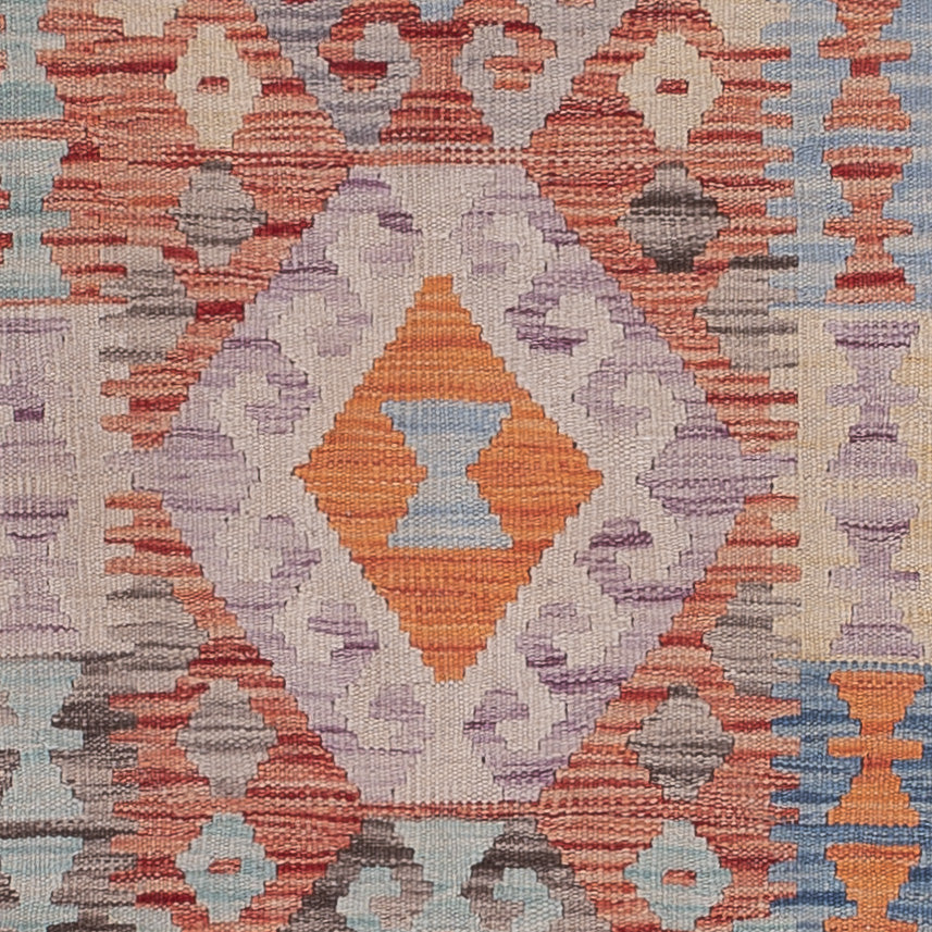 Läufer Kelim - Splash - 294 x 78 cm - mehrfarbig