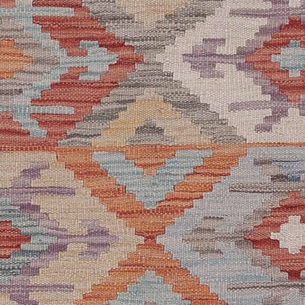 Läufer Kelim - Splash - 195 x 82 cm - mehrfarbig