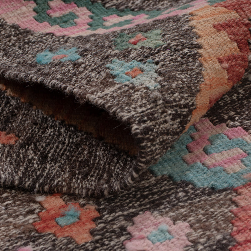 Läufer Kelim - Splash - 302 x 90 cm - mehrfarbig