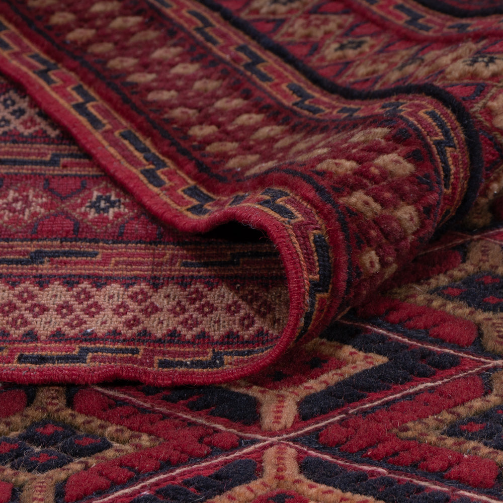 Kelim Teppich - Oriental - 196 x 156 cm - dunkelrot