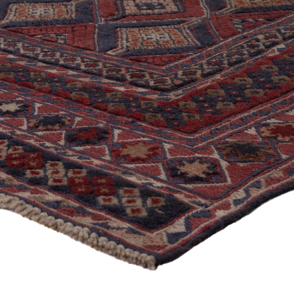 Kelim Teppich - Oriental quadratisch  - 177 x 157 cm - dunkelrot