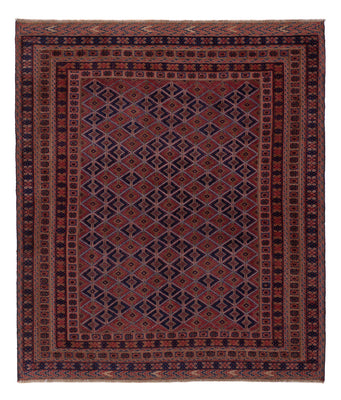 Kelim Teppich - Oriental quadratisch  - 183 x 157 cm - dunkelrot