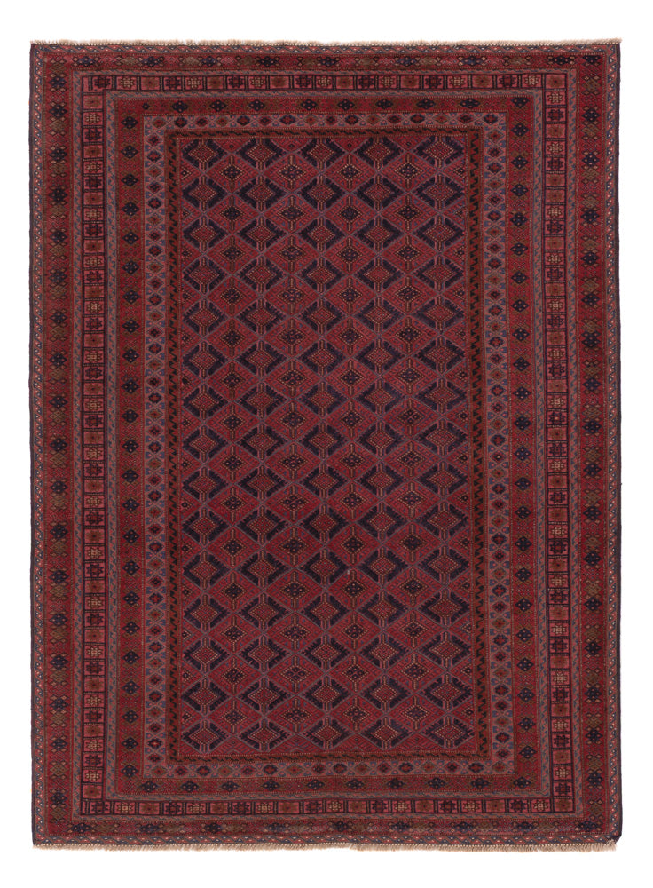 Kelim Teppich - Oriental - 200 x 146 cm - dunkelrot