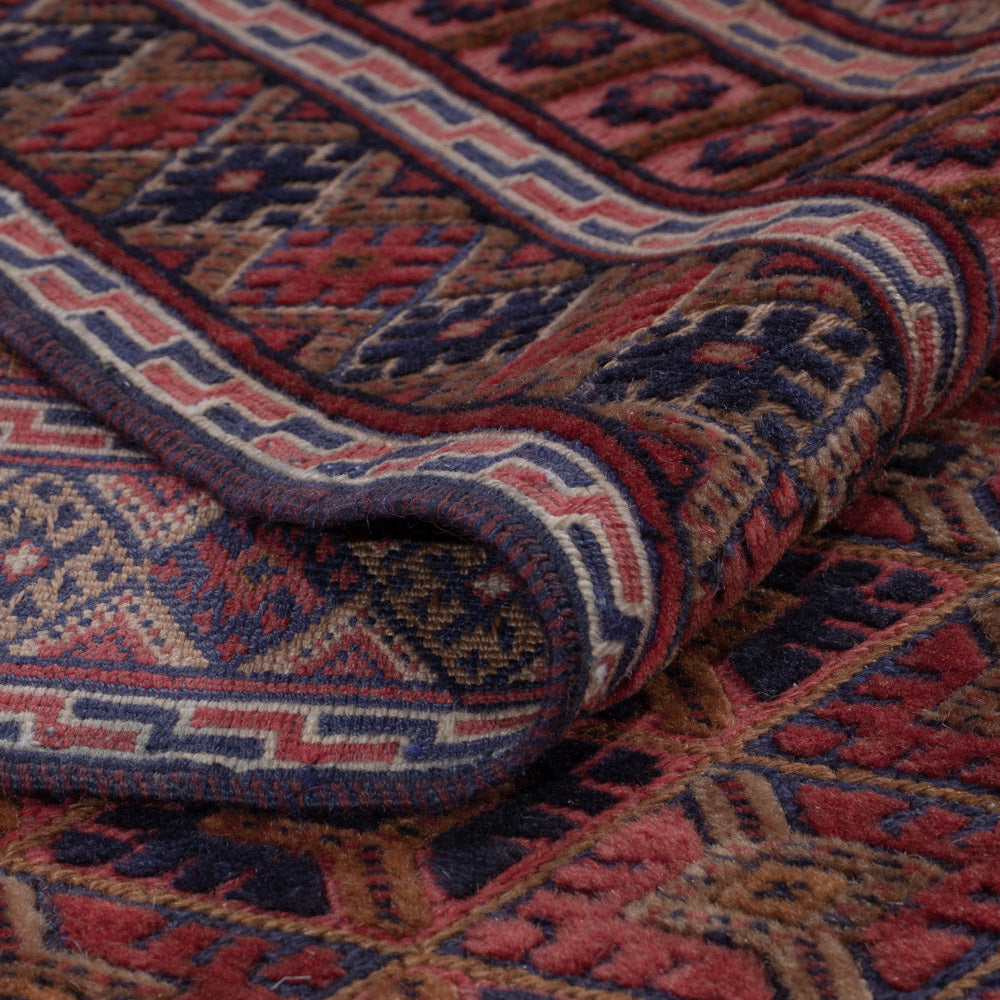 Kelim Teppich - Oriental - 196 x 148 cm - dunkelrot