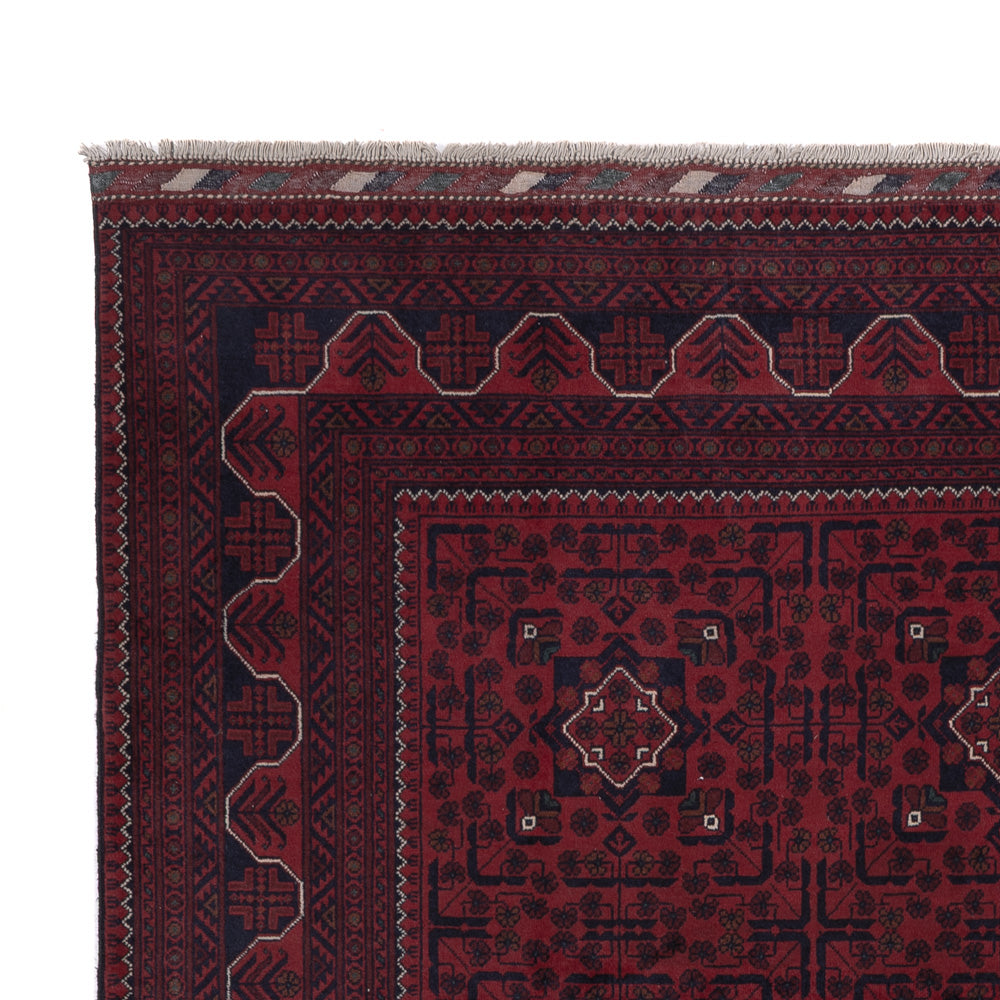 Afghan Teppich - Kunduz - 298 x 201 cm - dunkelrot